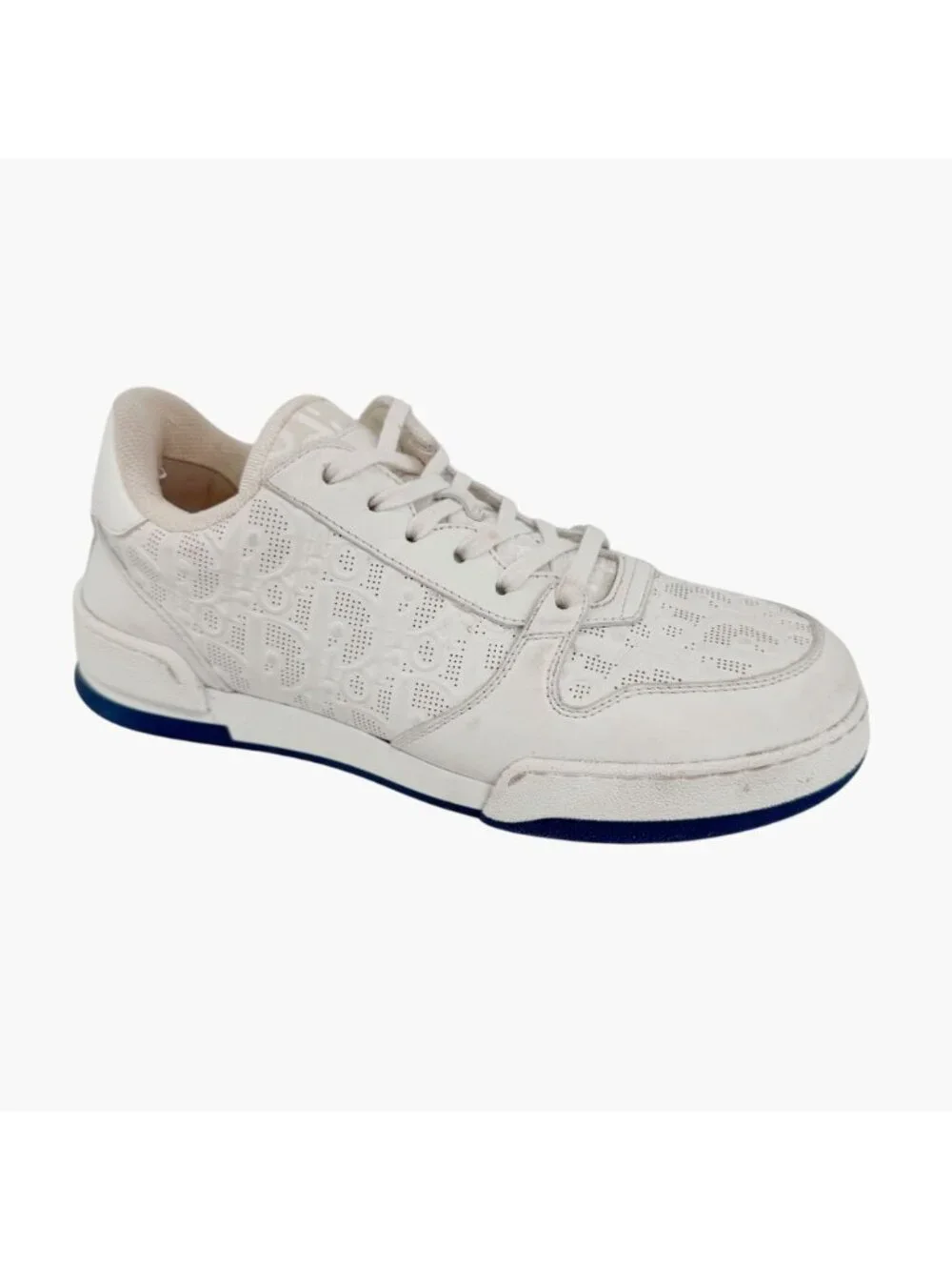 Christian Dior One Low Top Oblique Sneakers Size 36.5 US 6.5 White Leather Logo - Picture 8 of 14